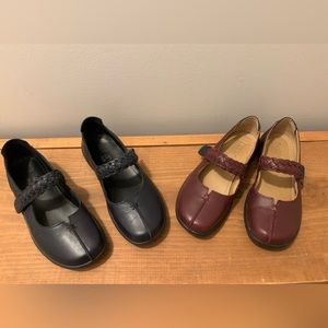 Lot/2 Hotter Comfort Concept Mary Janes Leather Shoes Brown and Black EU 3 US 5